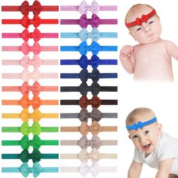 XIMA 2.5 pouces 26 pcs/lot nœud de ruban de cheveux avec bandeaux mignons nœuds de ruban bandeaux pour bébé enfant en bas âge enfants accessoires de cheveux 231228
