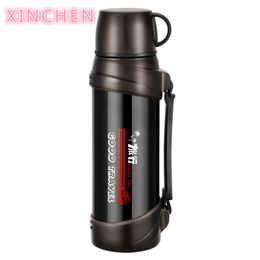 Xinchen 2L / 2.5L Gran capacidad de acero inoxidable Termo Frasco de vacío Taza Café Té Leche Taza de viaje Termo Botella de agua Thermocup 201109