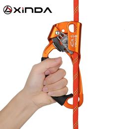 Xinda Outdoor Sports Rock Climbing Ascend rechter linkerhand Grijp 8mm-13 mm Touw Ascender Device Mountaineer Riser Tool Kits 240325