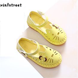 Xinfstreet marca niños princesa suave catton gato lindo niño niños zapatos para niñas tamaño 21-30 210308