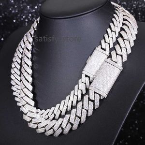 Xingguang Gold Ploated 3rows Moissanite Pass Diamond Tester Sterling Silver Cuban Link Chain voor rapper