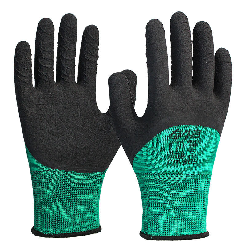 Xingyu Protection des mains en latex mousse usure r￩sistante et anti-glissement treize gants de travail en caoutchouc houllon