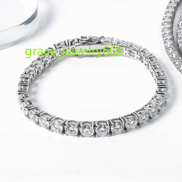 Xingyue joyería 2mm 3mm 4mm 5mm 6mm mujeres Sterling Sier Gra Vvs laboratorio diamante Mossanite tenis cadena pulsera