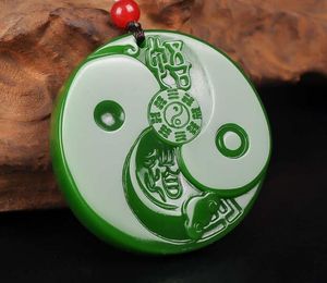 Xinjiang Caiyu Taiji Bagua Jade Pendant Taoïstische artikelen Buiten Mongoolse Materiaal Jade Hanger Keert Qiankun Roddel