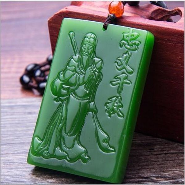 Xinjiang Hetian Biyu Guangong pendentif zodiaque Dragon pendentif usine en gros