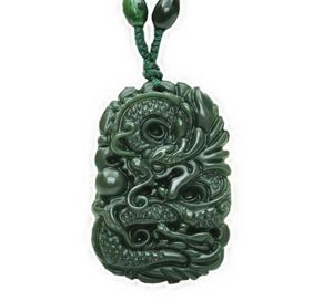 Xinjiang Hetian Jade Pendant Men039S Pendant Jade Collier Sapphire Zodiac Dragon Jade Pendant Male Certificat 4071053