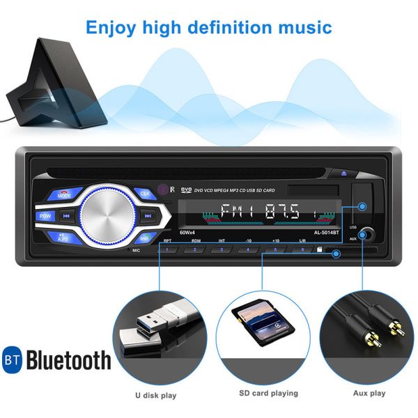XINMY 1 Din 24 V Bluetooth autoradio Dvd Vcd lecteur Cd Auto stéréo Fm Radio téléphone Aux-In USB disque musique adaptateur mains libres pour voiture DVR
