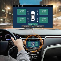 XINMY Android TPMS pour autoradio lecteur DVD système de surveillance de la pression des pneus pneu de secours capteur externe interne USB TMPS