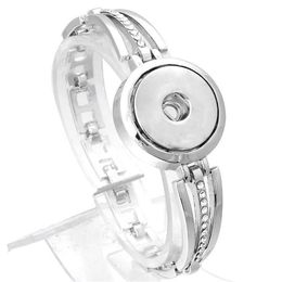 Xinnver Snap Bracelet breloques à assembler soi-même Bracelets en argent Bracelets avec cristal ajustement 18mm boutons pression pour les femmes bijoux ZE368320v
