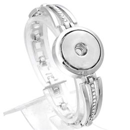 Xinnver Snap Bracelet breloques à assembler soi-même Bracelets en argent Bracelets avec cristal ajustement 18mm boutons pression pour les femmes bijoux ZE3682947