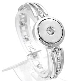 Xinnver Snap Bracelet breloques à assembler soi-même Bracelets en argent Bracelets avec cristal ajustement 18mm boutons pression pour les femmes bijoux ZE368237y