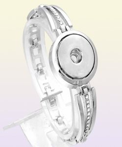 Xinnver Pulsera a presión DIY Charms Pulseras de plata Brazaletes con cristal Ajuste 18 mm Botones a presión para mujer Joyería ZE36841407441070457