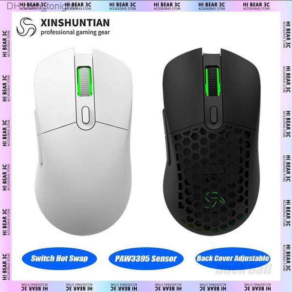 XINSHUNTIAN G820Pro souris sans fil PAW3395 capteur commutateur d'échange à chaud réglable FPS souris de jeu RGB léger accessoires de joueur Q230825