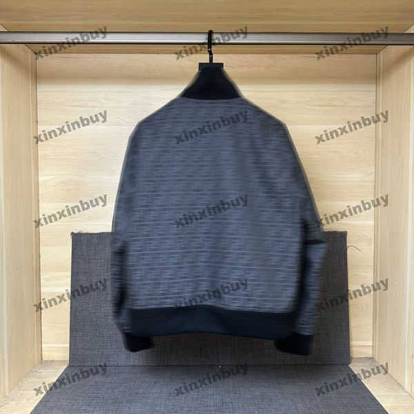 xinxinbuy 2024 hommes designer veste doubles lettres de gradient lettre jacquard tissu vestes denim