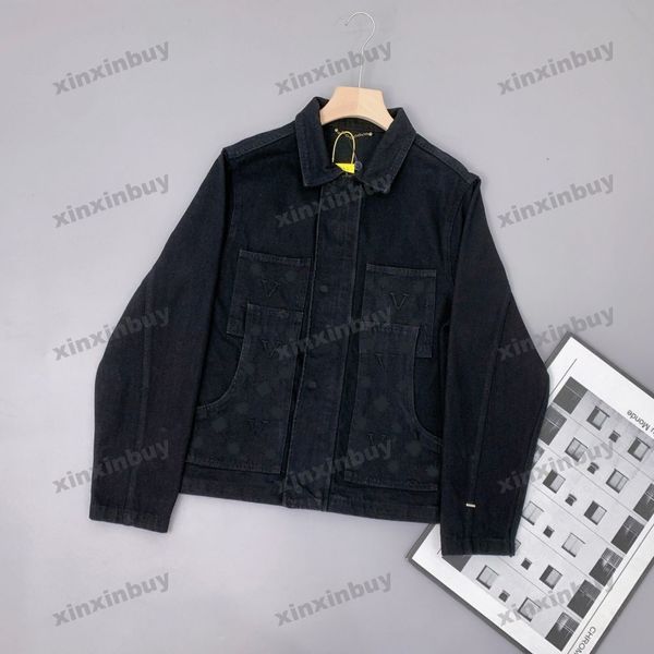 xinxinbuy 2024 hommes designer veste de pelle de soulèvement des pelles