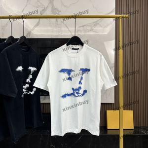 Xinxinbuy 2024 Hommes Designer Tee T-shirt Poitrine Big Lettre Imprimer 1854 Femmes Noir Blanc Bleu Rouge S-3XL