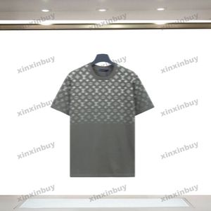 Xinxinbuy 2024 Hommes Designer Tee T-shirt Dégradé Lettre Impression 1854 Femmes Noir Blanc Bleu Rouge M-2XL