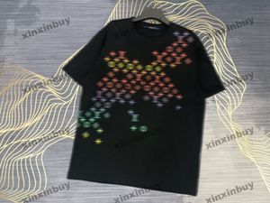 xinxinbuy 2024 hommes designer tee t-shirt lettre gradient impression