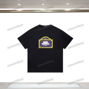 Xinxinbuy 2024 Hombres diseñador Tee camiseta Italia París 1854 impresión de letras mujeres negro blanco rojo amarillo azul S-2XL