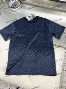 Xinxinbuy 2024 Hommes Designer Tee T-shirt Lettre Tissu Jacquard 1854 Amoureux Femmes Orange Noir Blanc Bleu Rouge XS-L