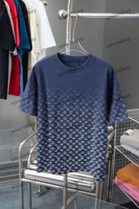 xinxinbuy 2024 hommes Designer tee t-shirt lettre gradient imprimerie couche manche courte coton femmes noir blanc gris s-2xl