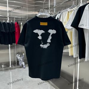 Xinxinbuy 2024 Men Designer T-shirt Letter Jacquard 1854 Crew Neck Kort Mouw Katoen vrouwen Zwart Wit Gray S-3XL