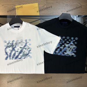 Xinxinbuy 2024 Mannen designer Tee t-shirt zeewier brief afdrukken 1854 vrouwen zwart wit rood blauw XS-3XL