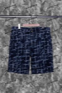 Xinxinbuy 2024 Men Women Designer shorts Roma wassen camouflage denim stof zwart wit bruin grijs blauw bruin xs-l nieuw