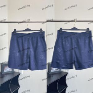Xinxinbuy 2024 hommes Femmes Designer Shorts Dark Striped Lettre 1854 Coton court noir blanc brun brun gris bleu vert S-2xl