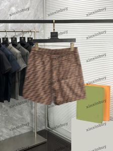 xinxinbuy 2024 hommes femmes concepteurs shorts doubles lettre roma court noir blanc marron brun gris bleu vert xs-2xl nouveau