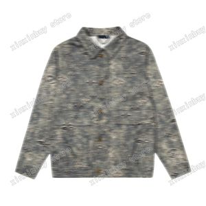 Xinxinbuy Designer Manteau Veste Hommes ensembles lavage Denim lettre imprimer paris Revers Cou Femmes noir gris XS-L