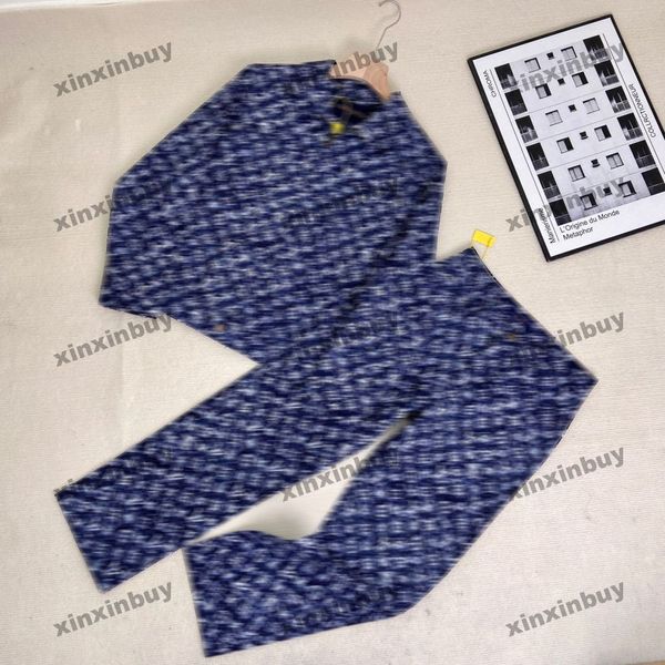 Xinxinbuy Hommes Designer Manteau Denim Veste Camouflage Tie Dye Lettre Imprimer Manches Longues Femmes Gris Noir Bleu M-2XL