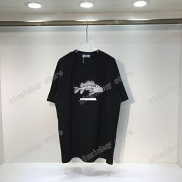 Xinxinbuy Men Designer d￩truit Tee T-shirt Paris Fishbone Letters Patch Short Sleeve Coton Femmes Gris Black Purple Xs-2xl