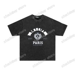 Xinxinbuy Men Designer Destroy T-shirt Paris Ear Wheat Crown Letters Print Kortry Sleeve katoen vrouwen roodgrijs kaki zwart xs-l