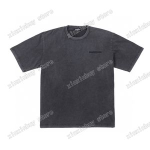 Xinxinbuy Men Designer vernietigde T-shirt T-shirt Bloemletters Print Tie Dye Kort Mouw Katoen Vrouwen Groen Zwart Wit Rood XS-L