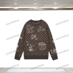 Xinxinbuy Hommes Designer Pull à capuche Graffiti Lettre Broderie tricoté Paris femmes noir violet jaune blanc M-2XL