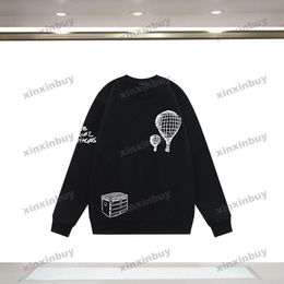 Xinxinbuy Mannen designer Hoodie Sweatshirt 23ss Graffiti luchtballon print lange mouw vrouwen Zwart groen bruin grijs S-XL