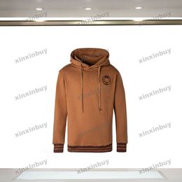 xinxinbuy Mannen designer Hoodie Sweatshirt 23ss New York Milaan Dubbele letter borduurwerk 1921 lange mouw dames Zwart groen grijs XS-XL