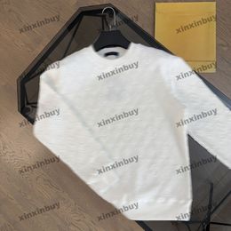 xinxinbuy Hombres diseñador Sudadera con capucha París Carta toalla bordado mujeres negro gris amarillo blanco XS-XL