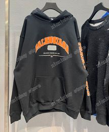 xinxinbuy Hommes designer sweat à capuche Sweat PARIS lettre DÉTRUITE imprimer Palmier coton femmes noir blanc Abricot XS-2XL