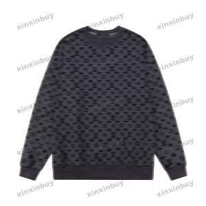 Xinxinbuy Hommes Designer Sweat à capuche 23SS Flocage Lettre Impression à manches longues Femmes Noir Vert Blanc Gris M-2XL