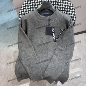 Xinxinbuy Hommes Designer Sweat à capuche Sweat-shirt Ski Tie Dye Lettre Jacquard Manches longues Femmes Bleu Noir Blanc Gris S-2XL