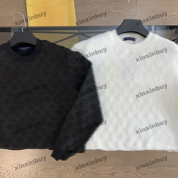 Xinxinbuy Hommes Designer Sweat à capuche Paris Lettre serviette broderie femmes noir gris jaune blanc S-XL