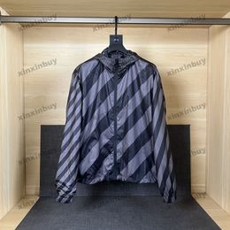 xinxinbuy Hombres diseñador Chaqueta abrigo 23ss Chaquetas reversibles doble letra Jacquard manga larga algodón mujer caqui gris negro M-2XL