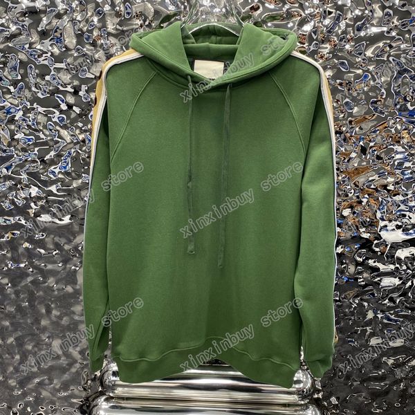 xinxinbuy Hommes designer Sweats Paris Jacquard Lettre Bande Réfléchissante femmes Sweats noir gris vert Abricot XS-XL