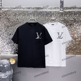 Xinxinbuy Hommes Designer Tee T-shirt 2024 Camouflage Lettre Broderie 1854 Coton à manches courtes Femmes Bleu Noir Blanc Vert Kaki S-4XL
