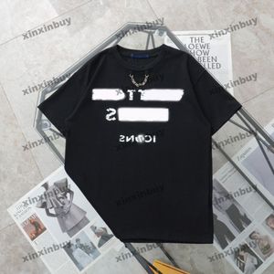 Xinxinbuy hombres diseñador camiseta camiseta 2024 collar cadena de hierro destruido letra manga corta algodón mujeres gris negro blanco XS-4XL