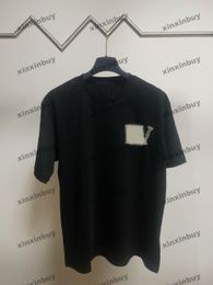 Xinxinbuy Hommes Designer Tee T-shirt 2024 Diamants Lettre broderie manches courtes coton femmes gris noir blanc rouge S-2XL