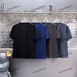 Xinxinbuy Hommes Designer Tee T-shirt 2024 Lettre de flocage Impression 1854 Coton à manches courtes Femmes Bleu Noir Blanc Vert Kaki M-3XL