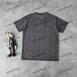 Xinxinbuy Men Designer Tee T-shirt 2024 Italie Flocking Lettre imprime 1854 Polo à manches courtes Coton Femmes Grey Black Bleu Khaki M-2xl